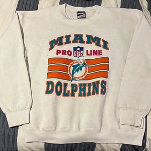 Vintage NFL Miami Dolphins Pro Line Crewneck sweatshirt Size XL